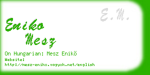 eniko mesz business card