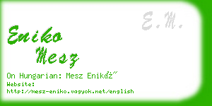 eniko mesz business card